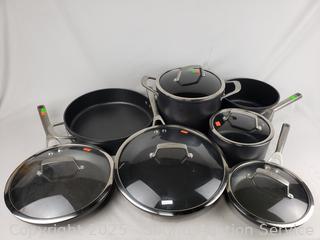 7pc Ninja Hard Anodized Non-Stick Cookware w/5 Lids 