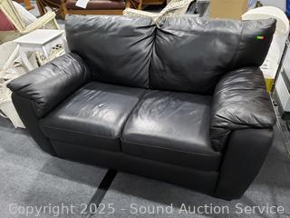 Black Leather Loveseat