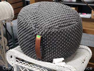 Gray Fabric 20" Ottoman