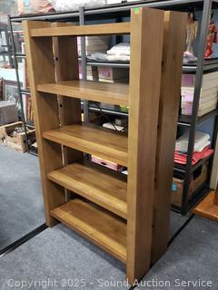 Medium Finish 5-Tier Shelving Unit 
