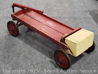 Vintage Rustic Red Coaster Wagon