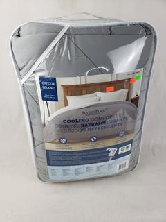 Sutton Place Gray Queen Cooling Comforter