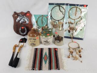 Equestrian Decor, Whiskey Bottles, Shoehorns, etc.