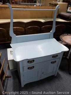 Vintage Blue Painted Washstand