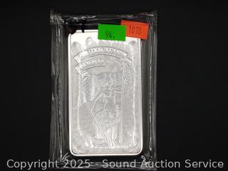 10oz .999 Fine Silver Bar #107