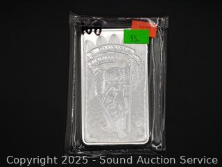 10oz .999 Fine Silver Bar #108
