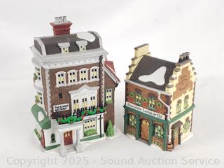 2 Dept. 56 Dicken's Village Porcelain Buildings