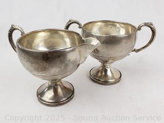 Weighted Sterling Silver Cream & Sugar