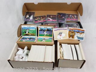 3 Boxes of Looney Toons, Cartoon, Terminator 2 Trading Cards 