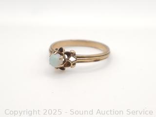 Vintage 10K or 12K Gold & Opal Ring S:6