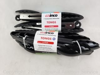 10 Sets of 9" Winco Tongs 