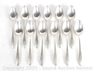 12 Sterling Teaspoons 
