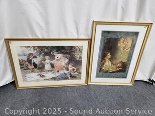 St. Cecilia Cherub & Victorian Picnic Print Artwork