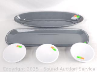 5pc Melamine Serving Set
