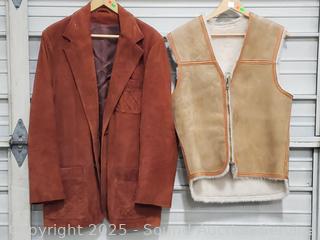 Leather Fur Lined Vest & Saude? Jacket 