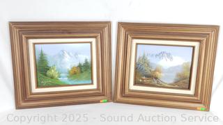 2 Signed Original Canvas Oil Paintings 