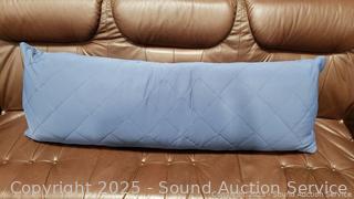 Blue Quilted Body Pillow 
