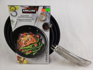3 Kirkland 8.5|10|12" Nonstick Skillets