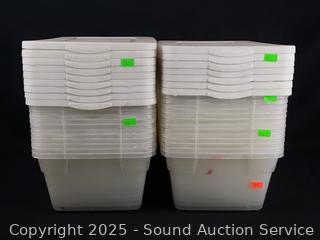16 Small Storage Totes w/Lids