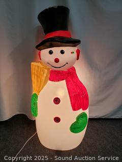 Lighted Snowman Yard Art Christmas Decor