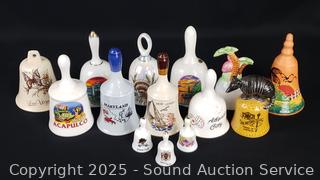 14pc Assorted Ceramic Souvenir Bells
