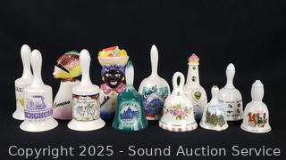 12 Ceramic Souvenir Bells 
