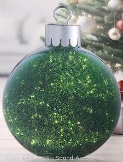 Glass Oversized Ornament w/LED