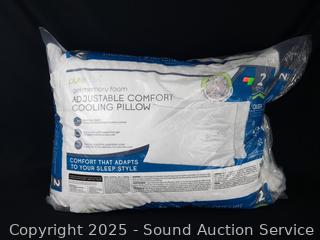 2 PureLux Gel memory Foam Adjustable Comfort S/Q Pillows