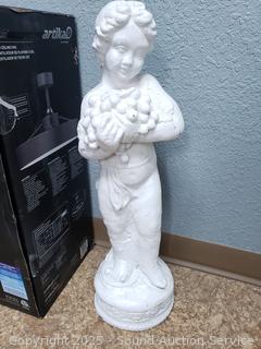 White Painted Concrete Statuary 