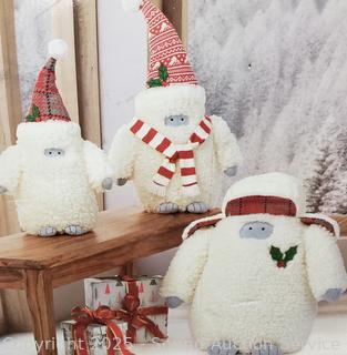 3pc Plush Yeti Family