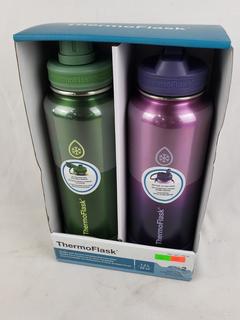 2 Thermoflask 40oz Insulated Steel Travel Bottles