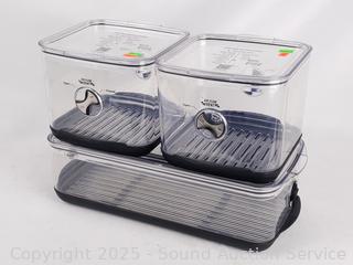 3 Pro Keeper Acrylic Vented Food Storage Containers