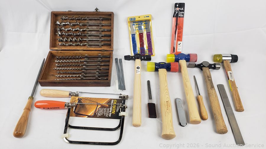 SAS Great Woodworking Shop Tools, Knives Online Auction