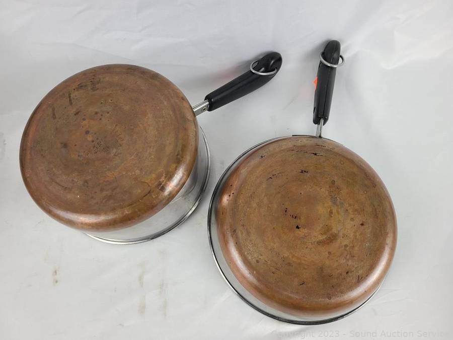 Sound Auction Service - Auction: 04/22/23 1975 Porsche 914 Sports Car &  Collectibles Online Auction ITEM: Revere Ware Copper Bottom Pans w/Lids