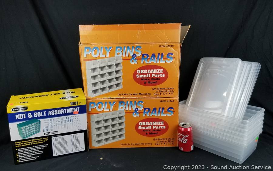 20 Piece Poly Bins and Rails