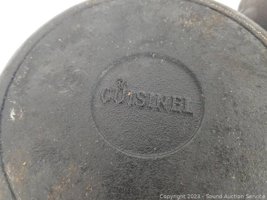 Sound Auction Service - Auction: 06/19/23 SAS Shaw, Ziemba Online Auction  ITEM: 4 Cuisinel Cast Iron Skillets & Burner Stand