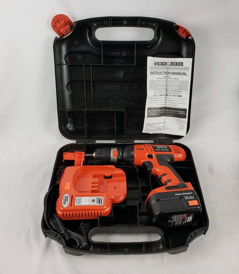 Black & Decker Firestorm 14.4V 4-Tools w/Hard Case,NEW Charger