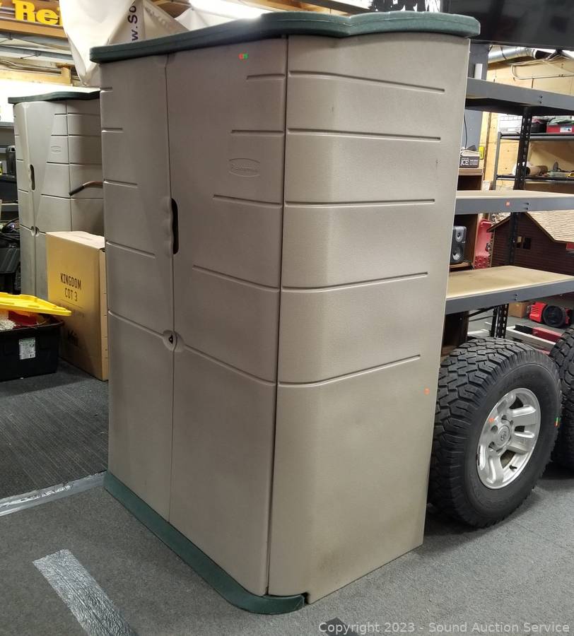Sold at Auction: RUBBERMAID STORAGE CABINET