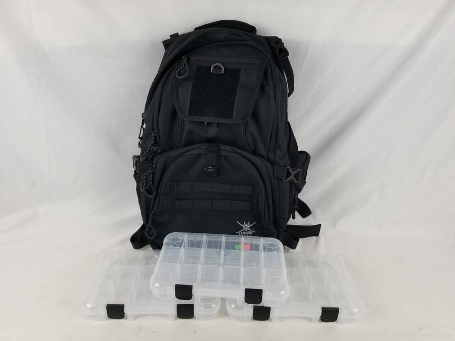 Sound Auction Service - Auction: 07/11/23 SAS Tools, Collectibles,  Household Online Auction ITEM: Samurai Tactical Fish Black Backpack