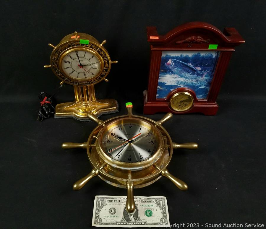 Sound Auction Service - Auction: 07/11/23 SAS Fendrick, Black Online  Auction ITEM: 3 Nautical Theme Clocks