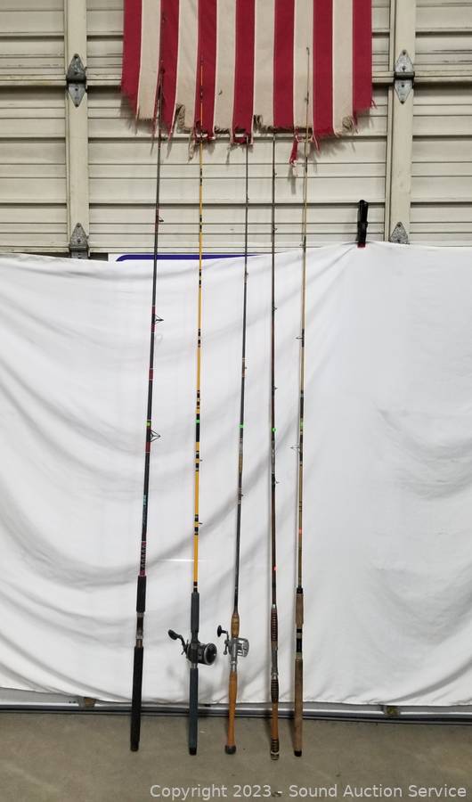 Sound Auction Service - Auction: 09/26/23 SAS Peterson, Mitchell Online  Auction ITEM: Handcrafted Custom & Lamiglas Graphite S86MCT Fishing Rods