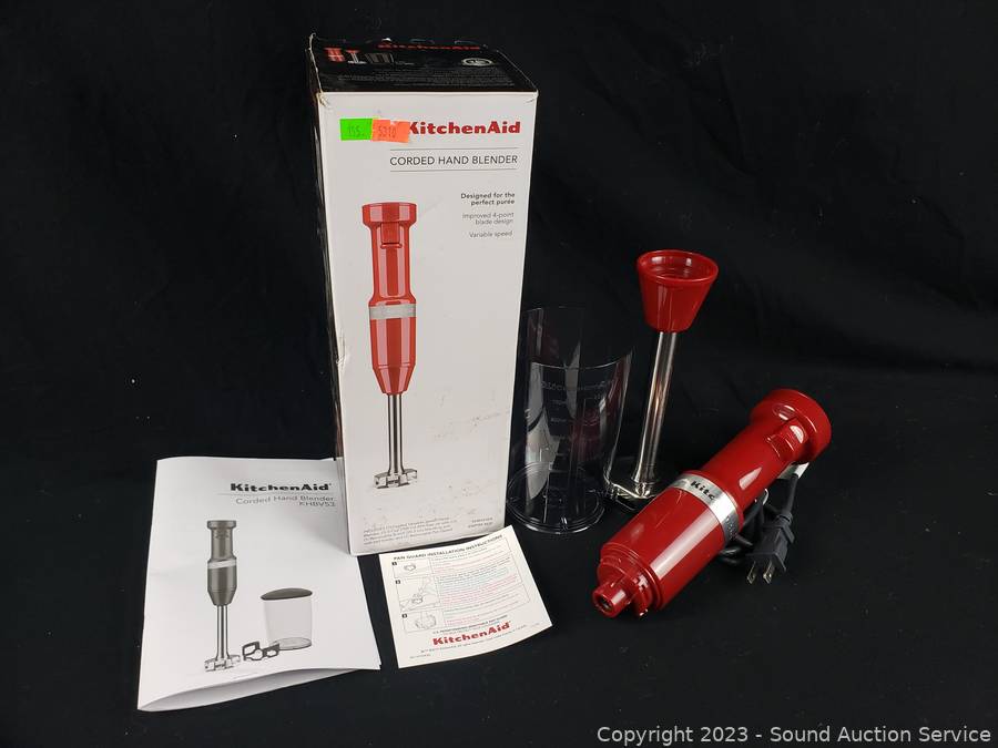 KitchenAid Variable Speed Empire Red Corded Hand Blender KHBV53ER