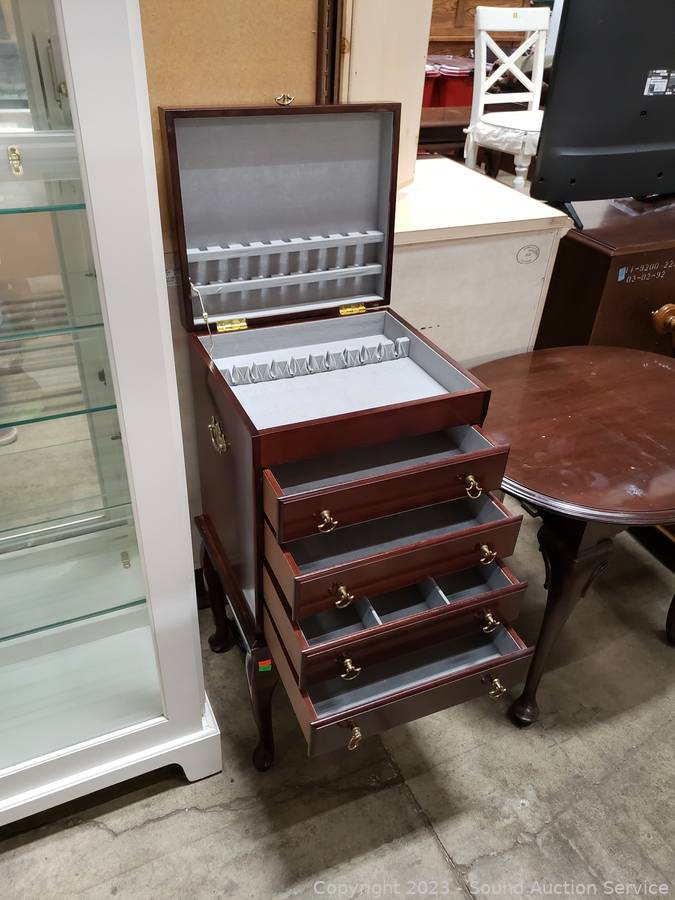 Silverware Storage Chest, Standing Silverware Chest on Legs