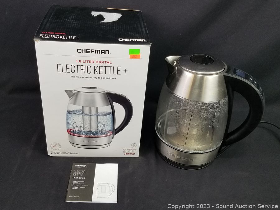 Chefman 1.8L Glass Electric Kettle - Silver