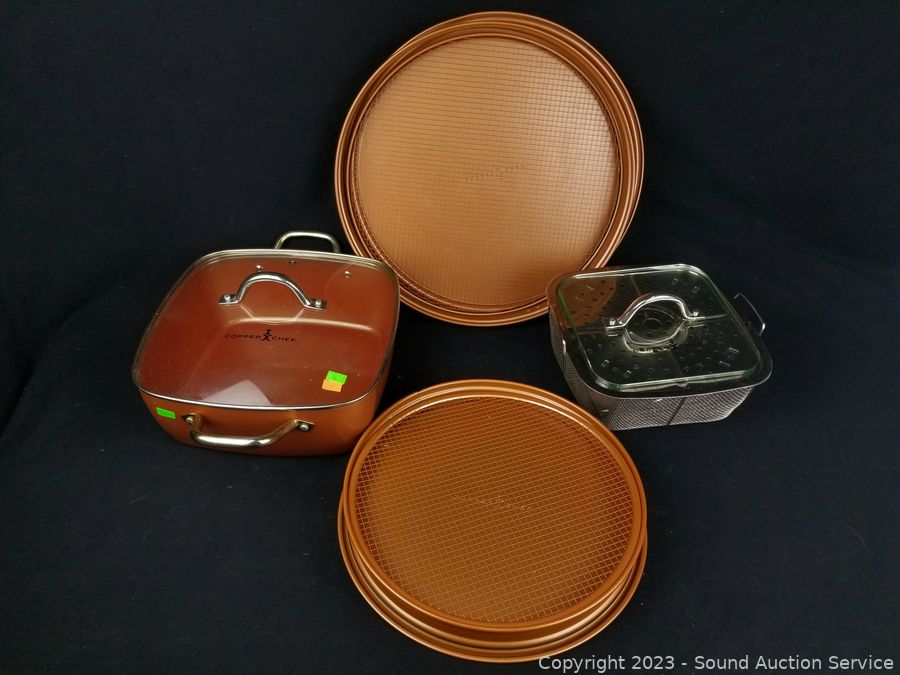 At Auction: (3) COPPER CHEF PANS