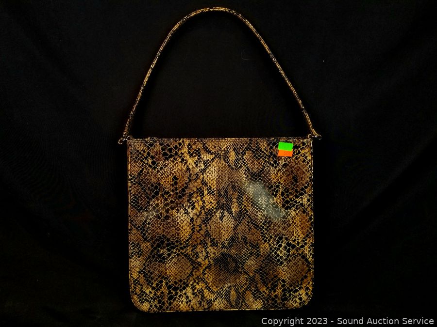 Genuine leather snakeskin print Boston bag (more colours) – Sofiq