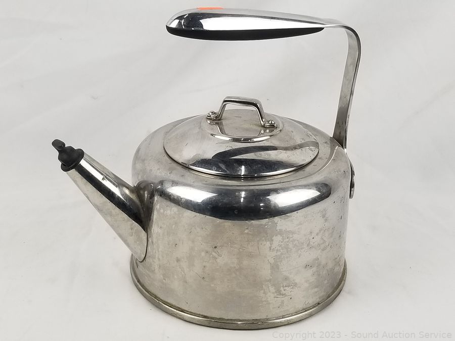 Sound Auction Service - Auction: 11/03/23 SAS Krencik, Collectibles Online  Auction ITEM: 3pc All-Clad Tea Kettle & 2 Serving Tray's