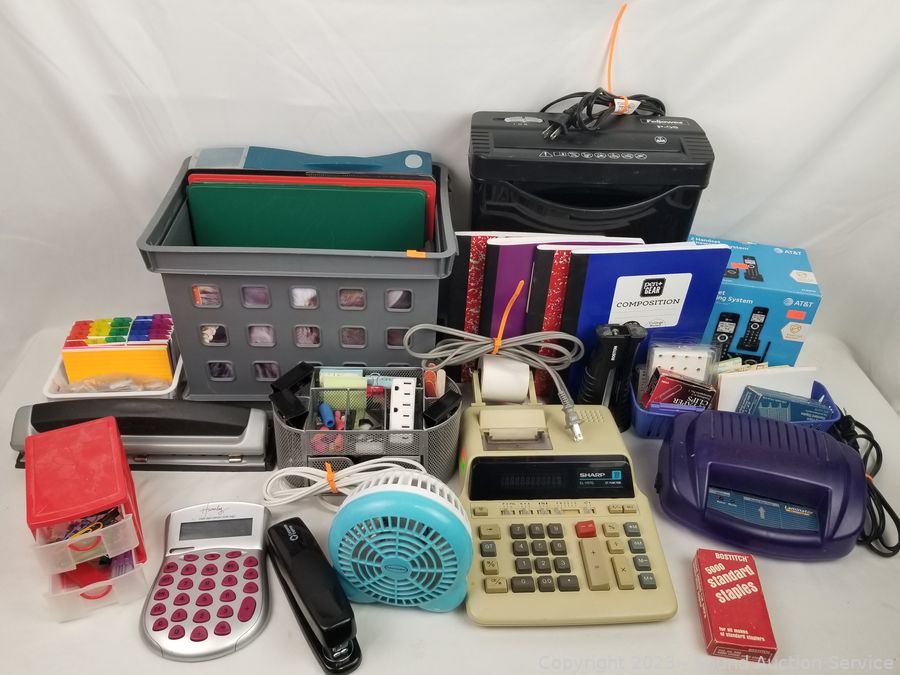 Sound Auction Service - Auction: 12/06/23 SAS Industrial, Tools, Household Online  Auction ITEM: Assorted Office Supplies