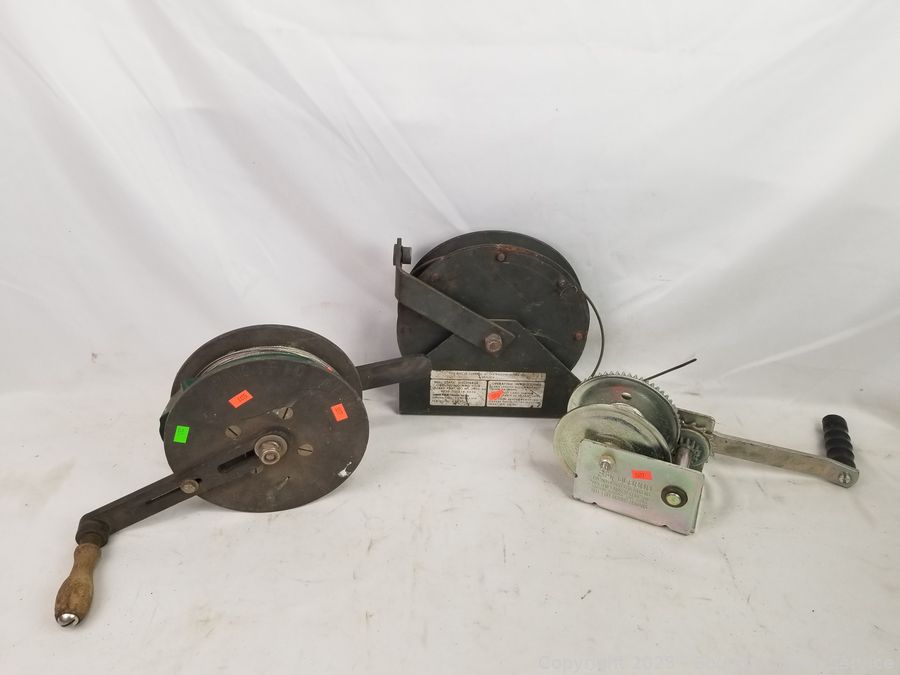 Sound Auction Service - Auction: 12/06/23 SAS Industrial, Tools, Household  Online Auction ITEM: 2 Industrial Cable Cranks & Hand Winch