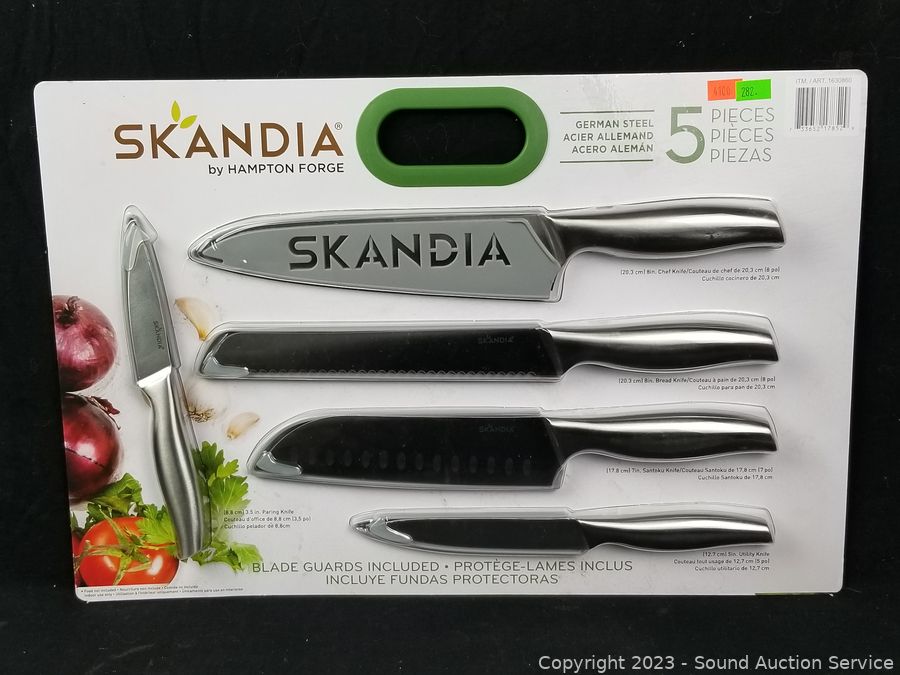 NEW: Skandia 5-piece Stainless Steel Cutlery Set with Blade Guards